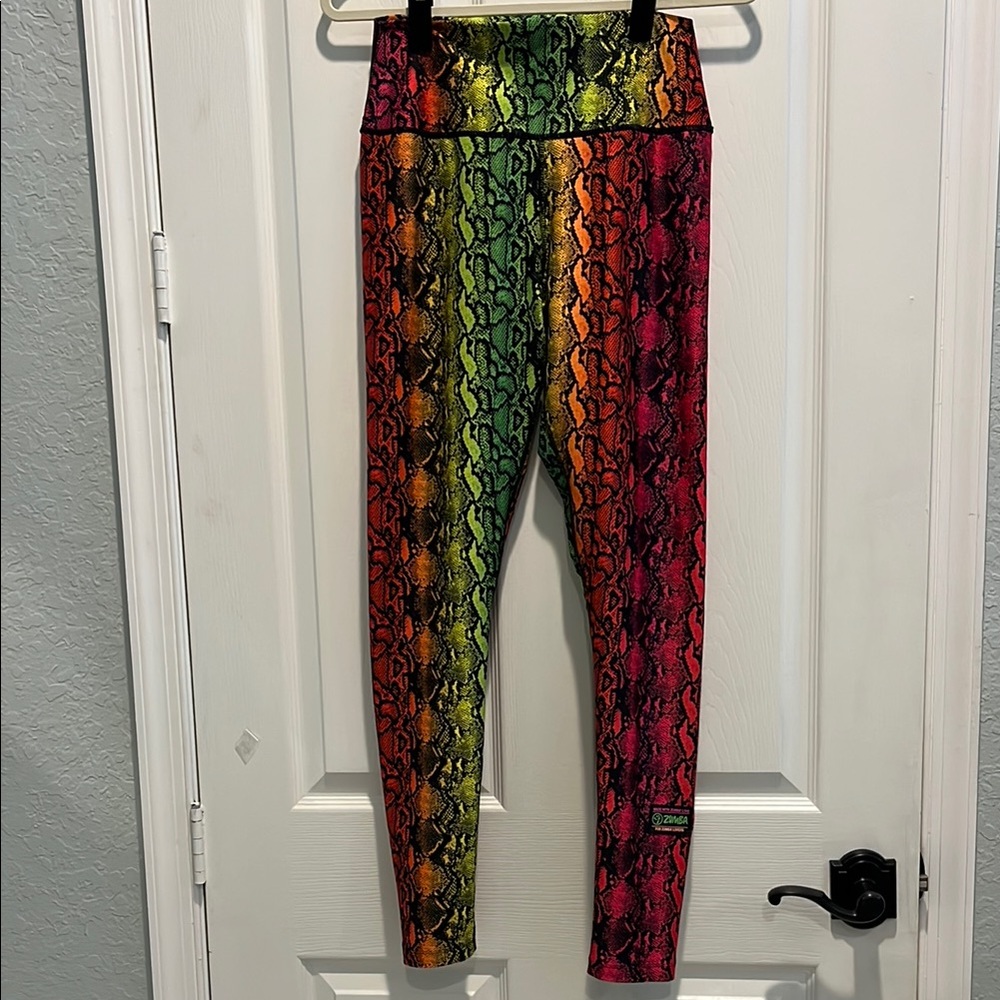 Zumba Fitness Multicolor Snake Print Leggings